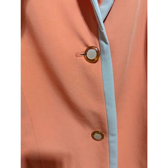 Bob Mackie Women's Beautiful Orange & Tan Trim Traditional Style Blazer Jacket S - Picture 5 of 6